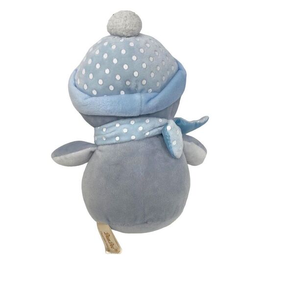 Penguin My 1st Christmas Plush Stuffed Animal Baby Blue polka dot Gray DanDee - Picture 2 of 7